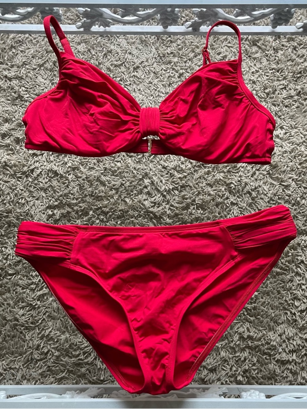 La Blanca Vibrant Red Two-Piece Bikini Size 14